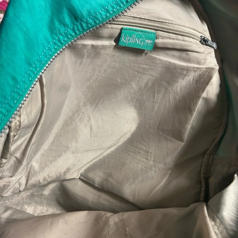Kipling‎ Turquoise Backpack with Silver Zippers